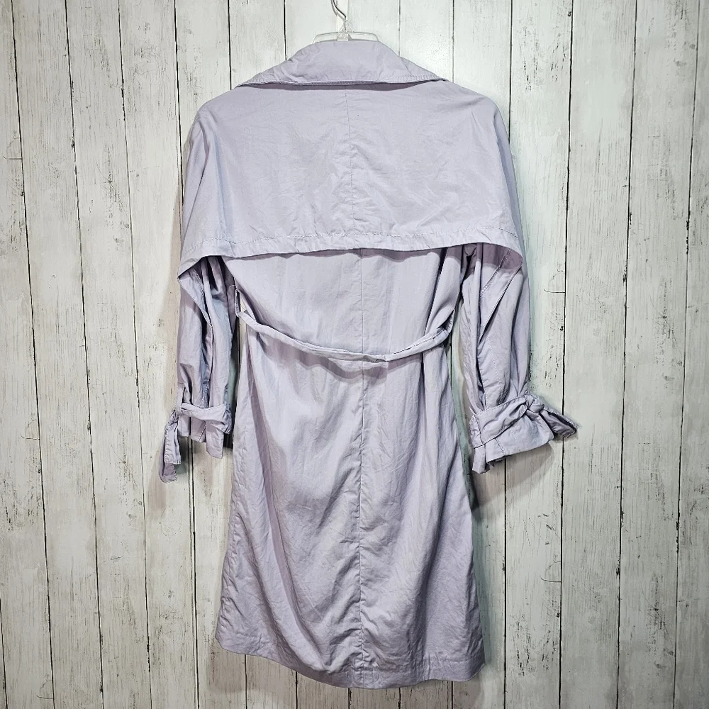Topshop Women's Long Sleeve Waist Tie Jacket Light Purple 100% Lyocell Size US 4 - Picture 12 of 12